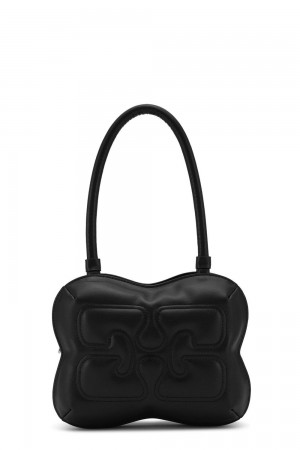 Black Women's Ganni Butterfly Top Handle Bag | 08FWTPVJA