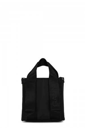 Black Women's Ganni Mini Tech Tote Bag | 36JKPZYHS