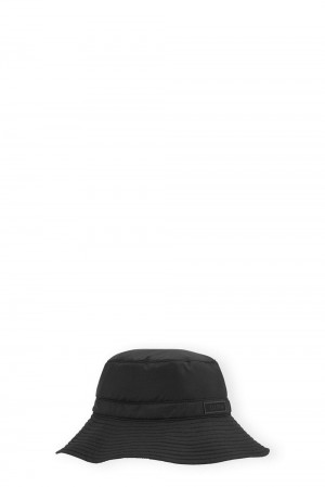 Black Women's Ganni Tech Bucket Hats | 02TOACSPJ