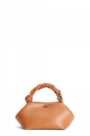 Brown Women's Ganni Caramel Small Bou Bag | 10GTLXBHN