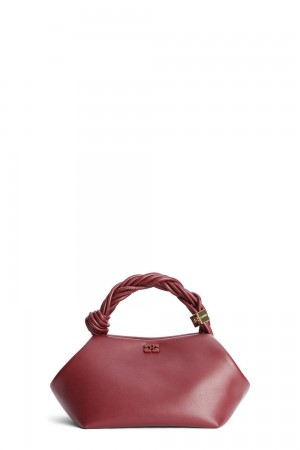 Burgundy Women's Ganni Small Bou Bag | 23AMOQWDJ