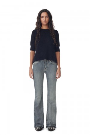 Grey Women's Ganni Tint Edge Iry Jeans | 24OSNEUWD