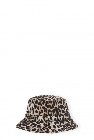 Leopard Women's Ganni Bucket Hats | 90EOGIWCK