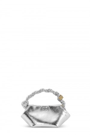 Silver Women's Ganni Mini Bou Bag | 59HWLXGRK