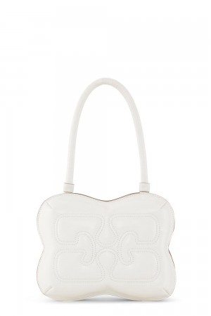 White Women's Ganni Butterfly Top Handle Bag | 26DOQJBTZ