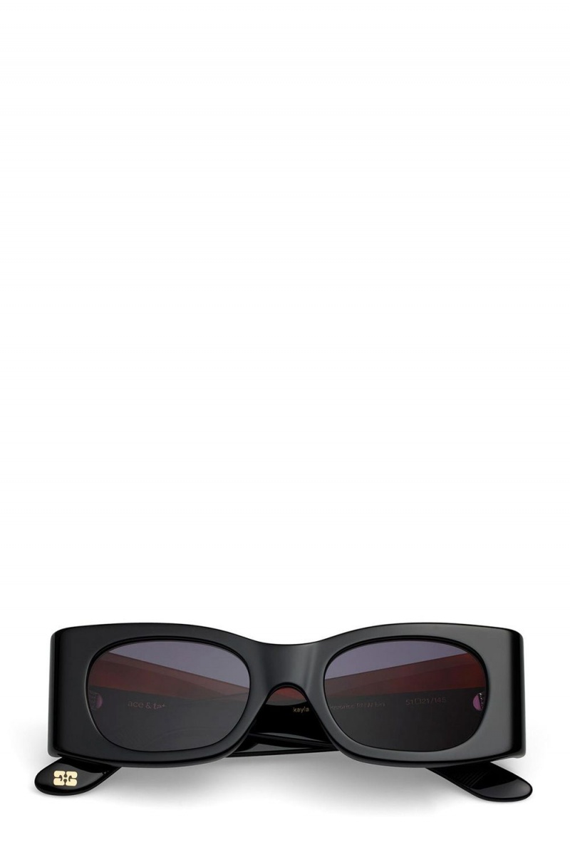 Black Women\'s Ganni Ace & Tate Kayla Sunglasses | 54PHBQNAM