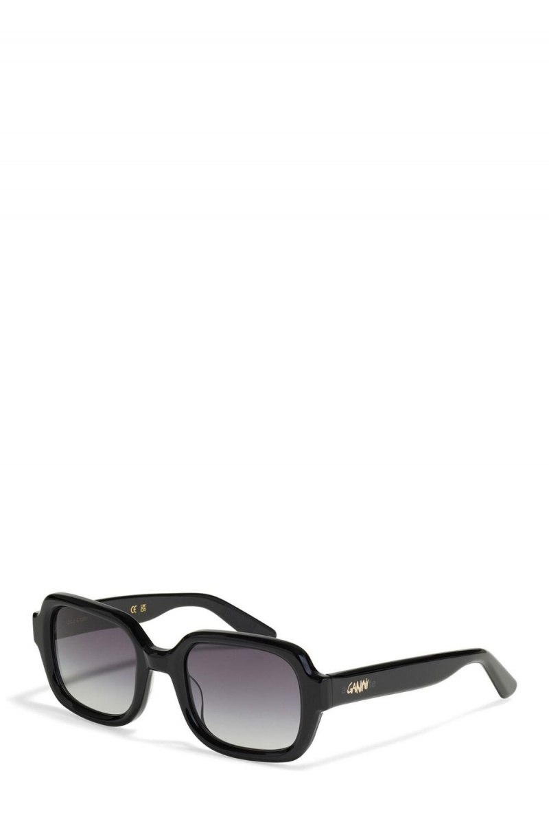 Black Women's Ganni Ace & Tate Twiggy Sunglasses | 71LZGFBAP