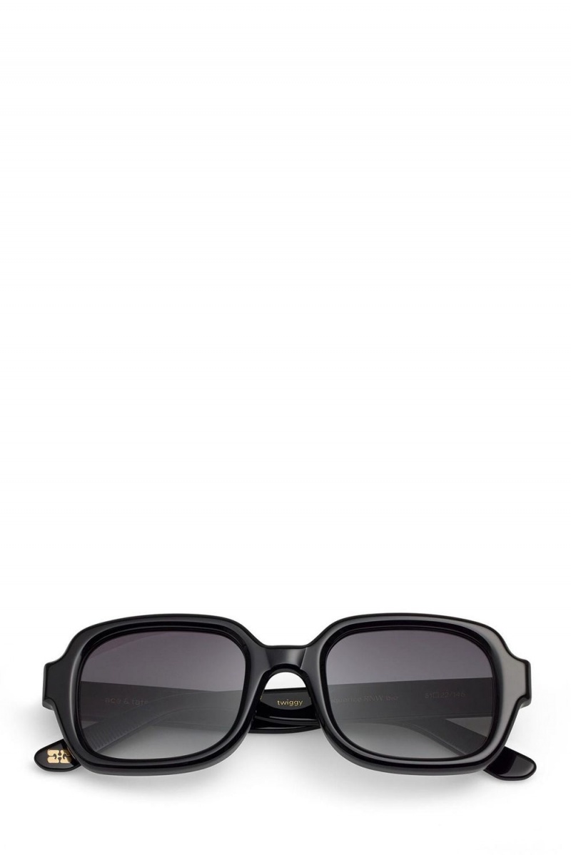 Black Women\'s Ganni Ace & Tate Twiggy Sunglasses | 71LZGFBAP