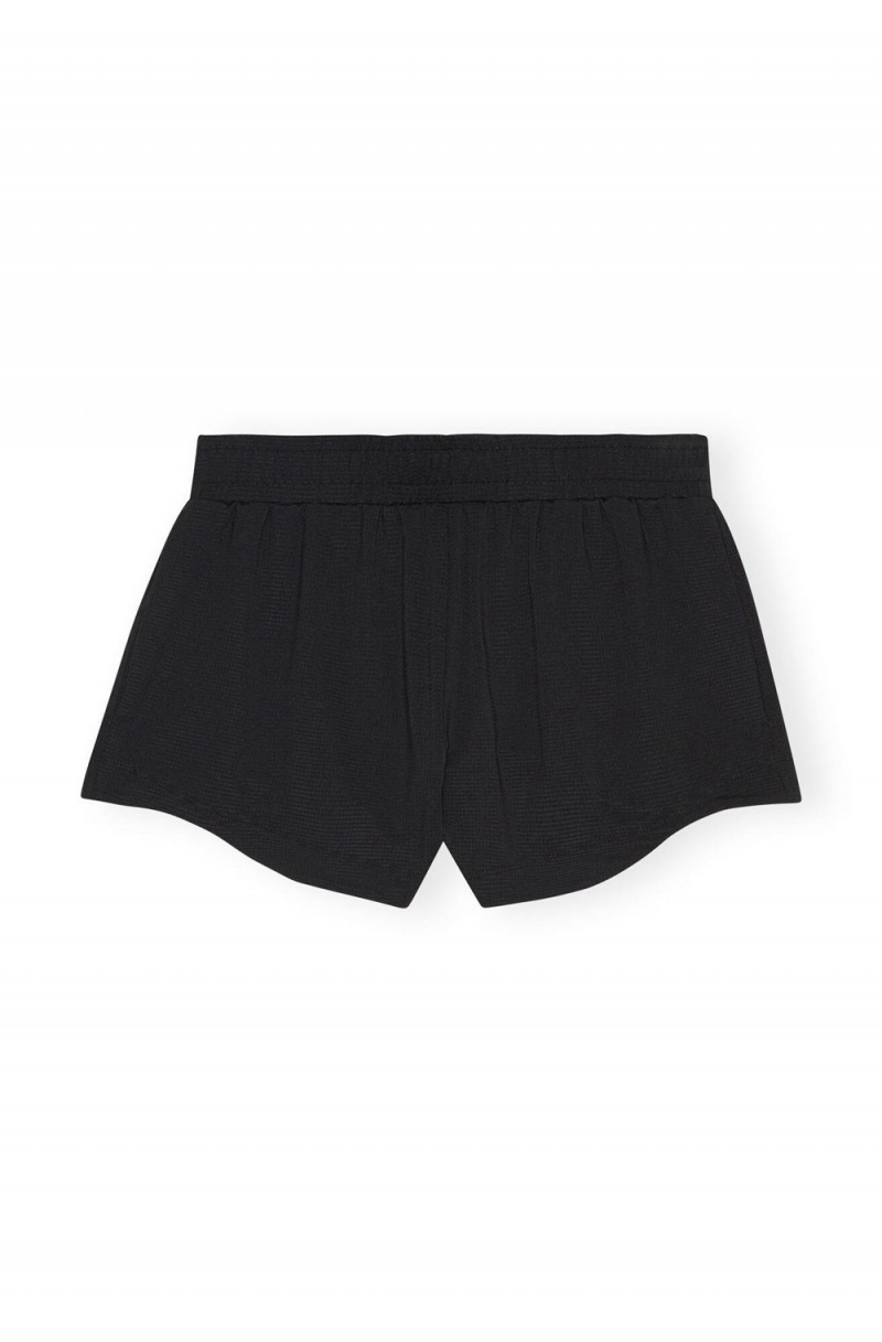 Black Women's Ganni Active Mesh Shorts | 14UZLHKWF