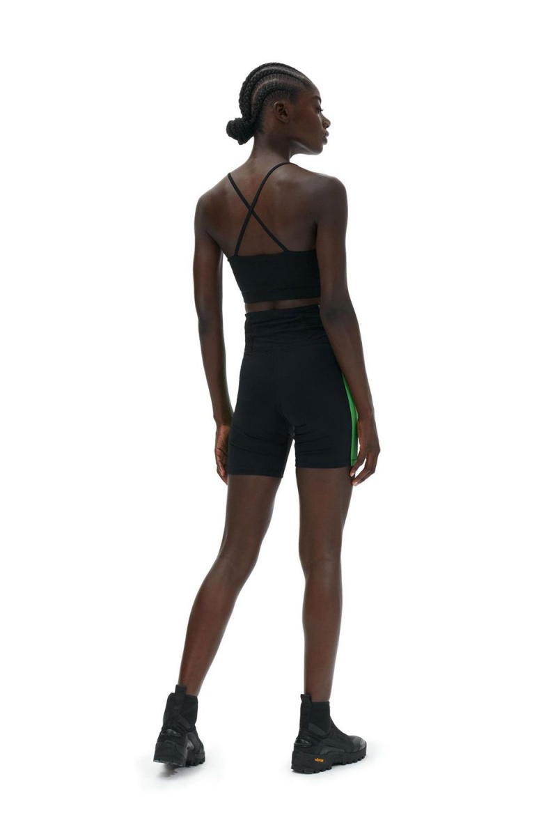 Black Women's Ganni Active Ultra High Waist Shorts | 17CFQGJHU