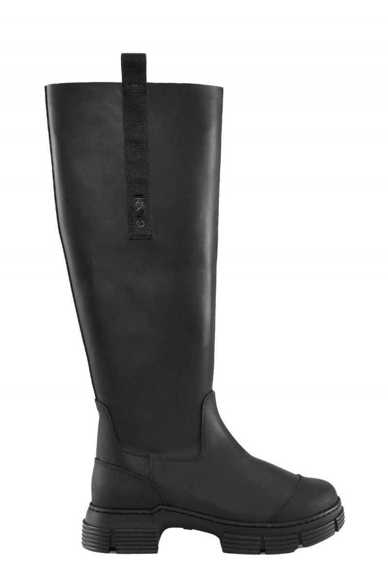 Black Women\'s Ganni Country Boots | 53UWVPGSC