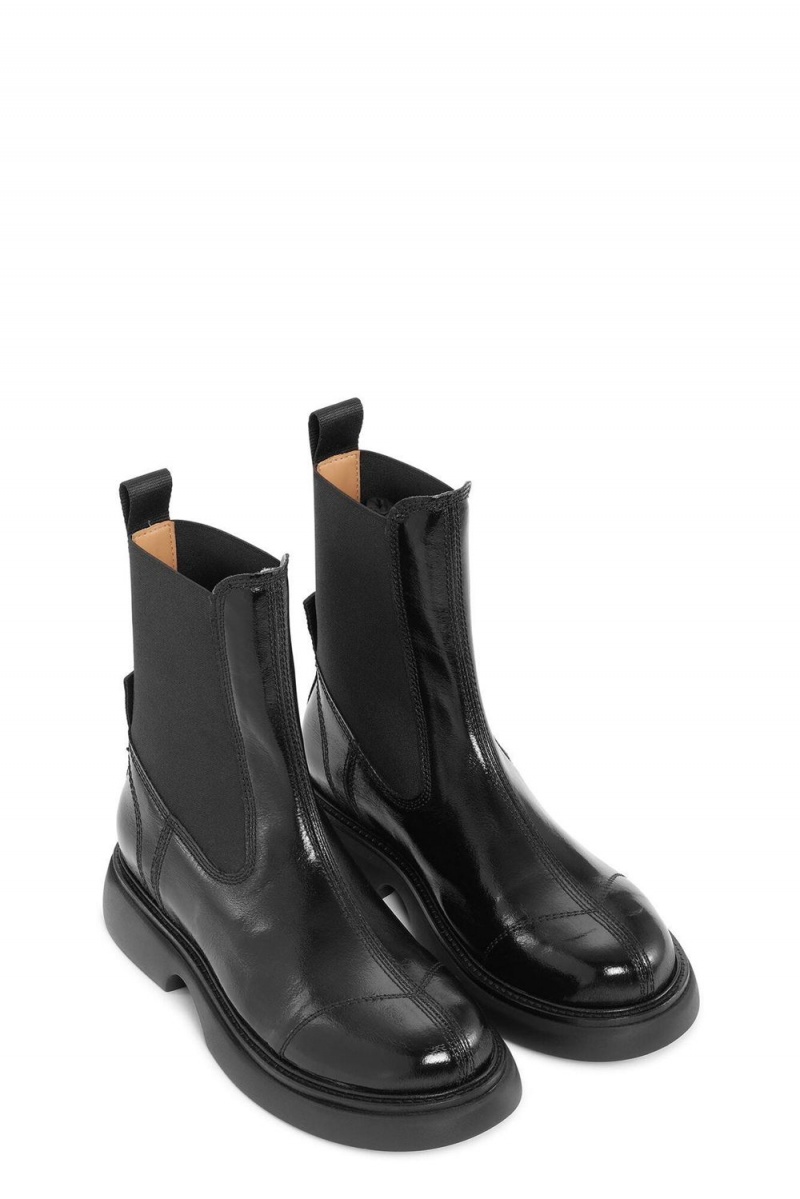 Black Women's Ganni Everyday Mid Chelsea Boots | 02VAORPKG