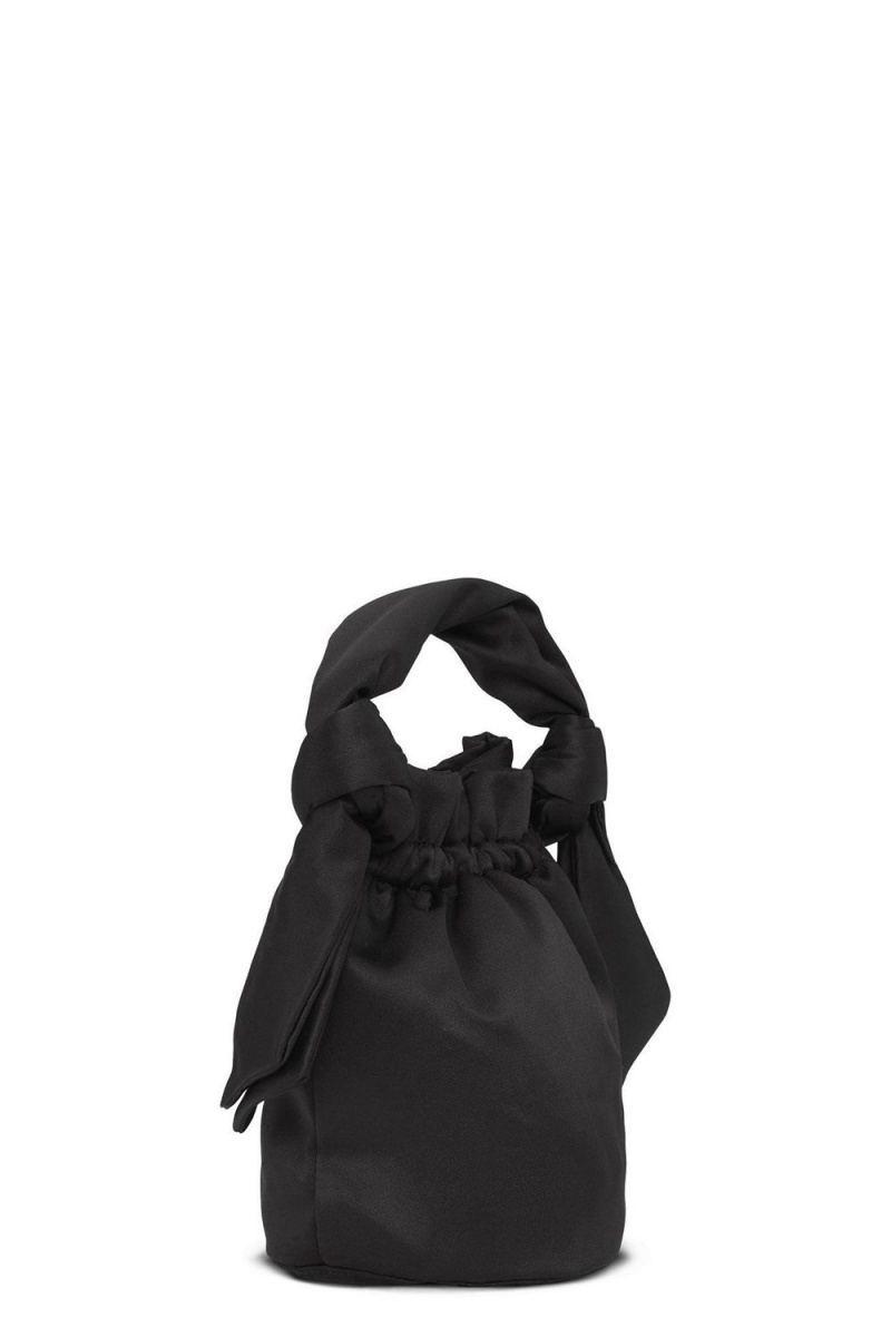 Black Women's Ganni Occasion Top Handle Knot Bag | 70EZSOHQL