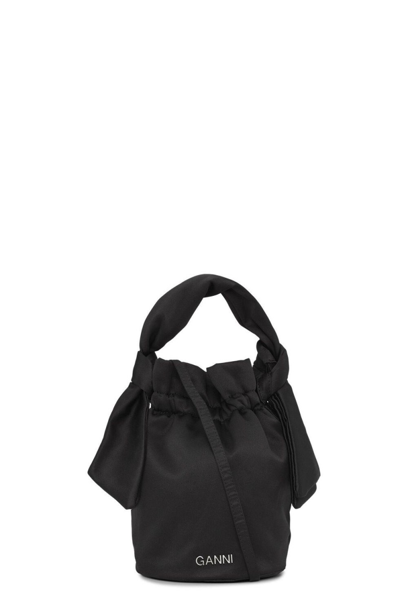 Black Women\'s Ganni Occasion Top Handle Knot Bag | 70EZSOHQL