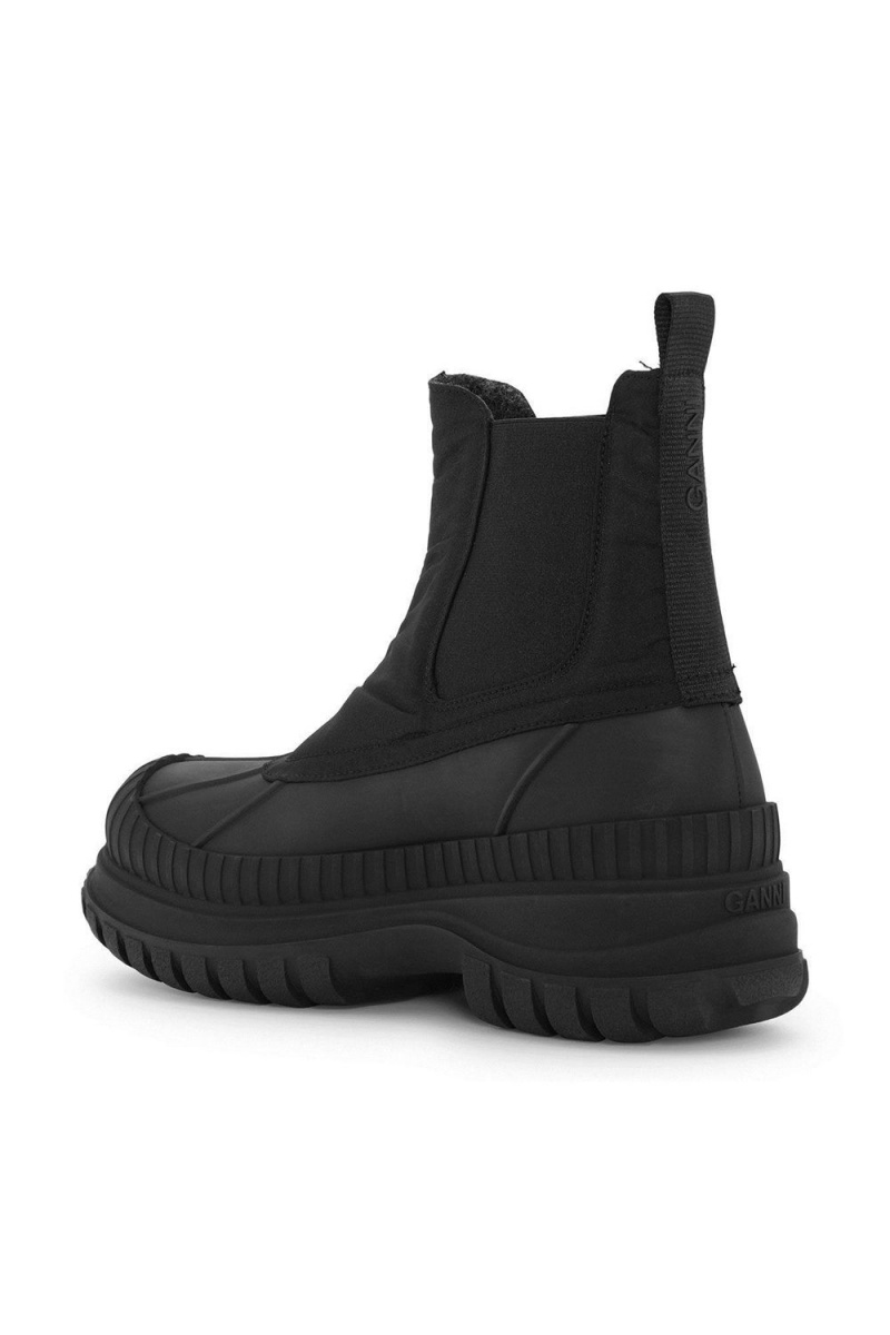 Black Women's Ganni Outdoor Chelsea Boots | 64FPDOXYQ