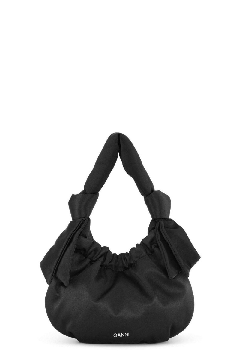 Black Women\'s Ganni Small Occasion Hobo Bag | 68MNEZUBP