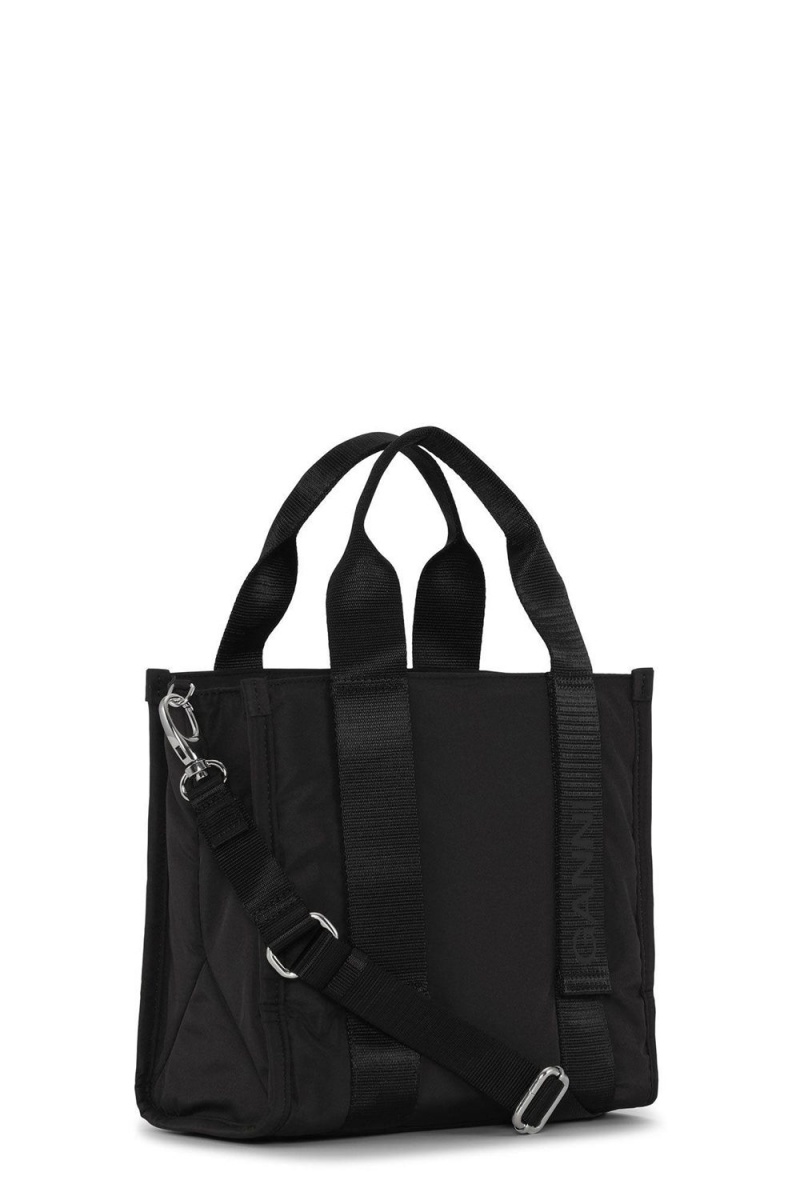 Black Women's Ganni Small Tech Tote Bag | 63SUDMWVF