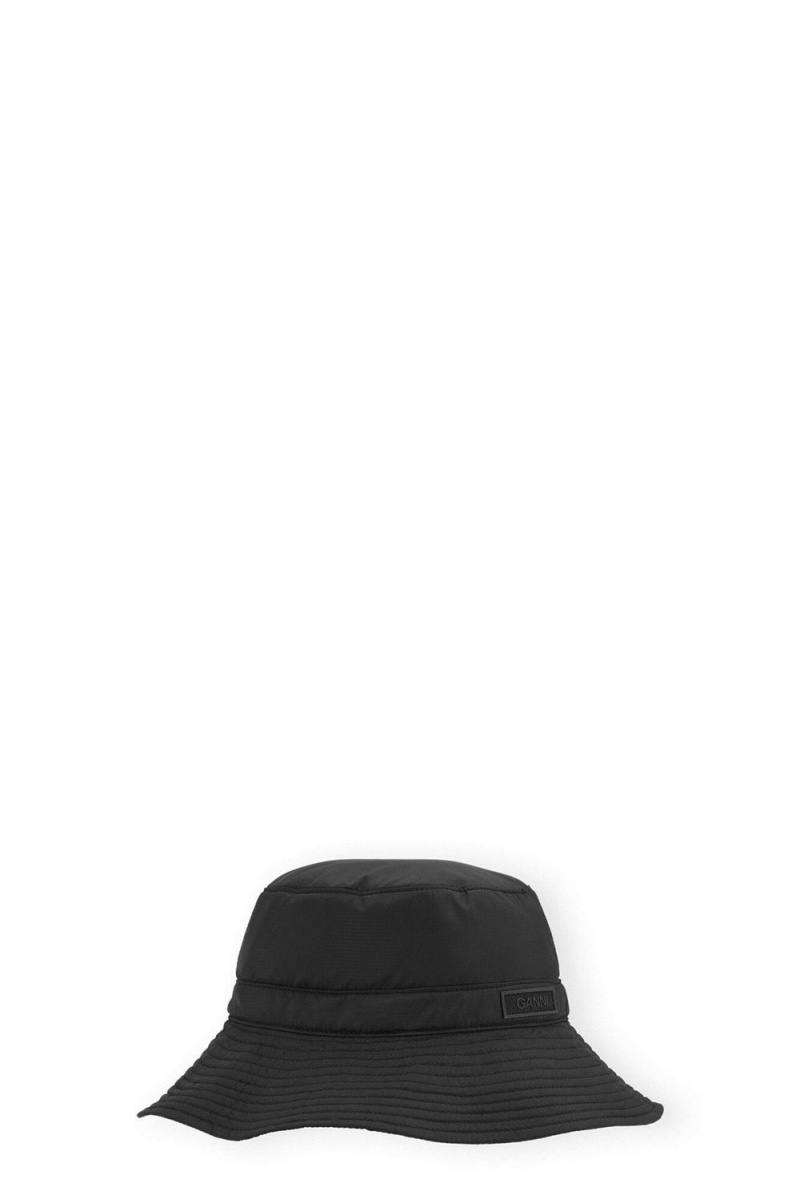 Black Women\'s Ganni Tech Bucket Hats | 02TOACSPJ