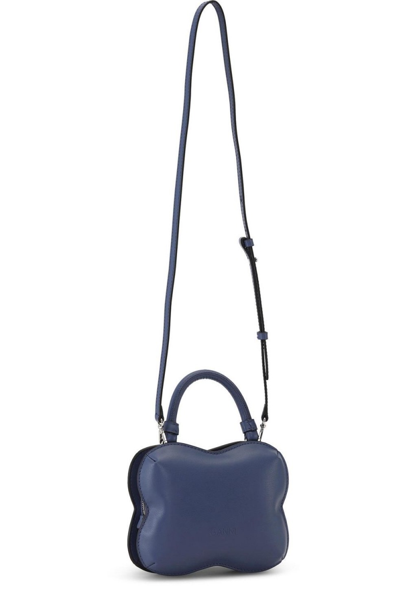 Blue Women's Ganni Small Butterfly Crossbody Bag | 01QVPHNGC