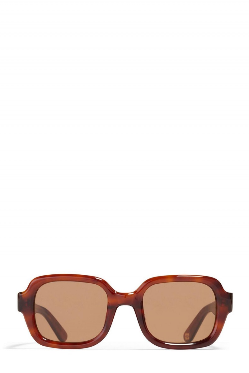 Brown Women's Ganni Ace & Tate Tiger's Eye Twiggy Sunglasses | 32OYVDPGR