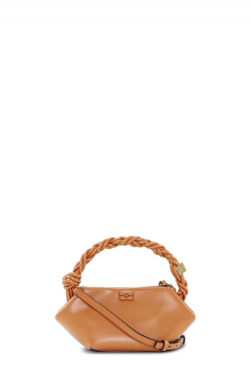 Brown Women\'s Ganni Caramel Mini Bou Bag | 19BTOQECL