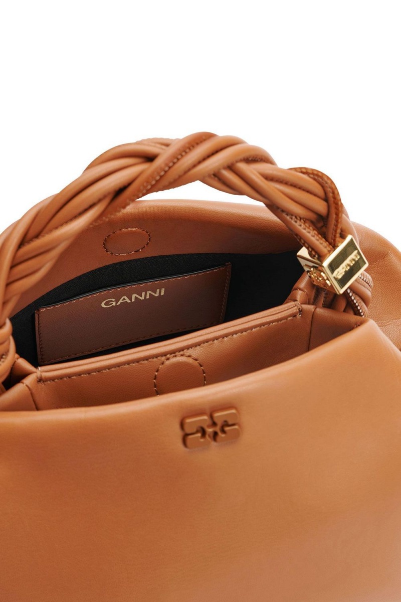 Brown Women's Ganni Caramel Small Bou Bag | 10GTLXBHN