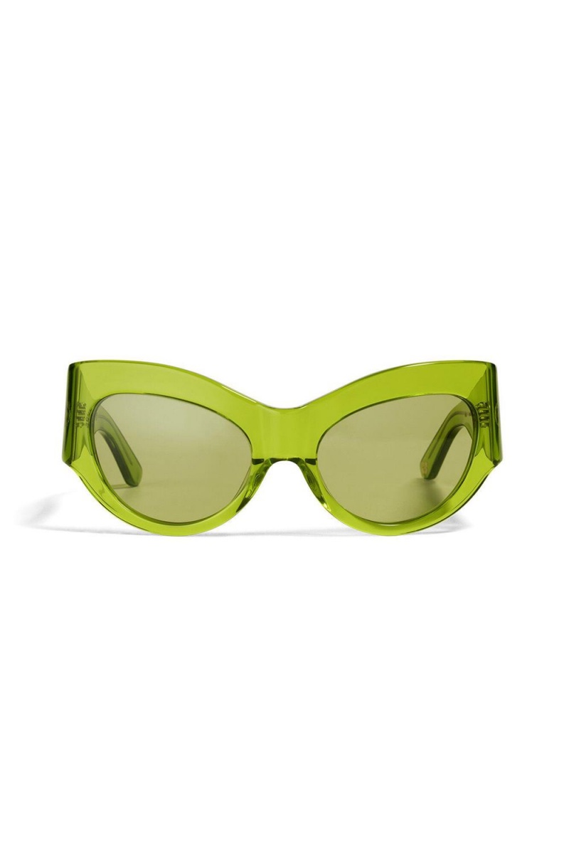 Green Women's Ganni Ace & Tate Trixie Sunglasses | 01YCVHJXT