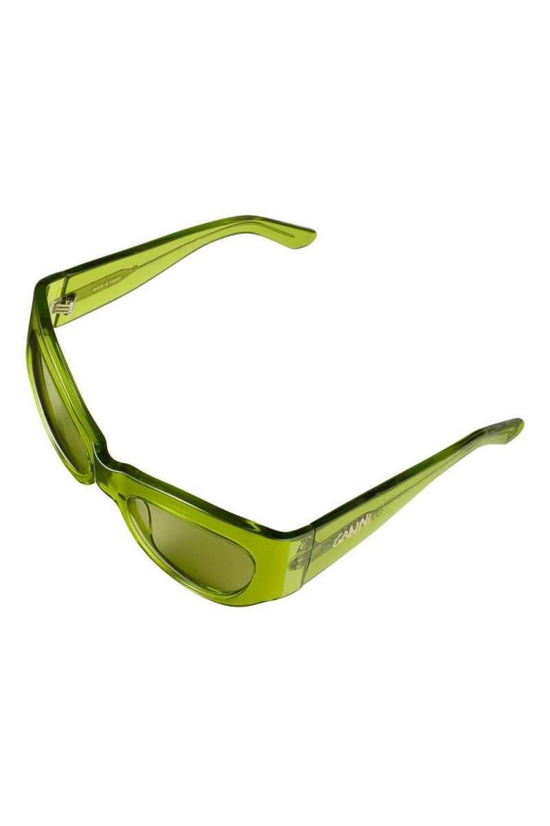 Green Women's Ganni Ace & Tate Trixie Sunglasses | 01YCVHJXT