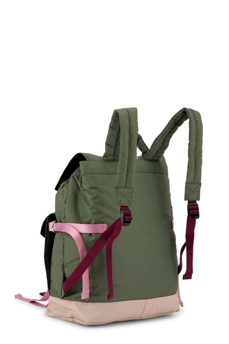 Green Women's Ganni Tech Backpack Bag | 65HRSUVIP