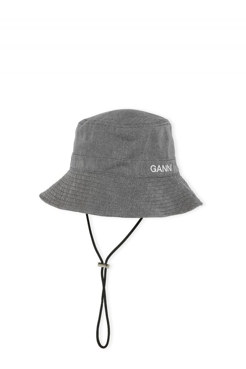 Grey Women's Ganni Bucket Hats | 07DIQBZTA