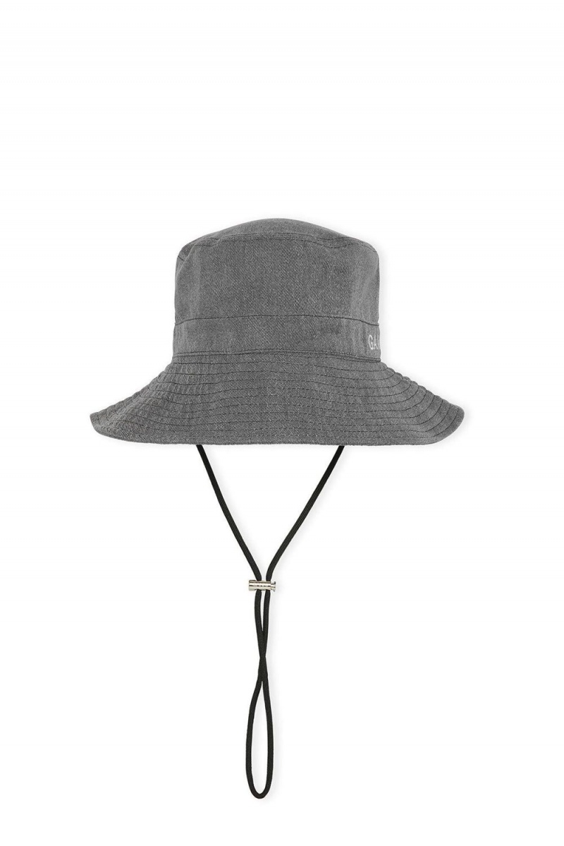 Grey Women\'s Ganni Bucket Hats | 07DIQBZTA