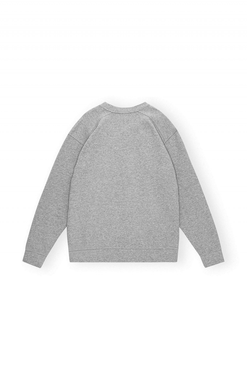 Grey Women's Ganni Isoli Drop Shoulder Sweater | 19ETSBJWR