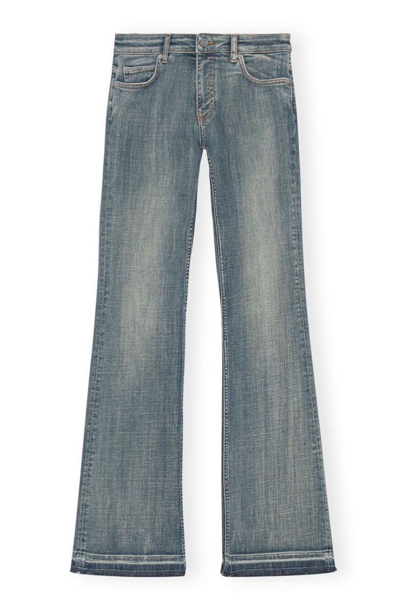 Grey Women's Ganni Tint Edge Iry Jeans | 24OSNEUWD