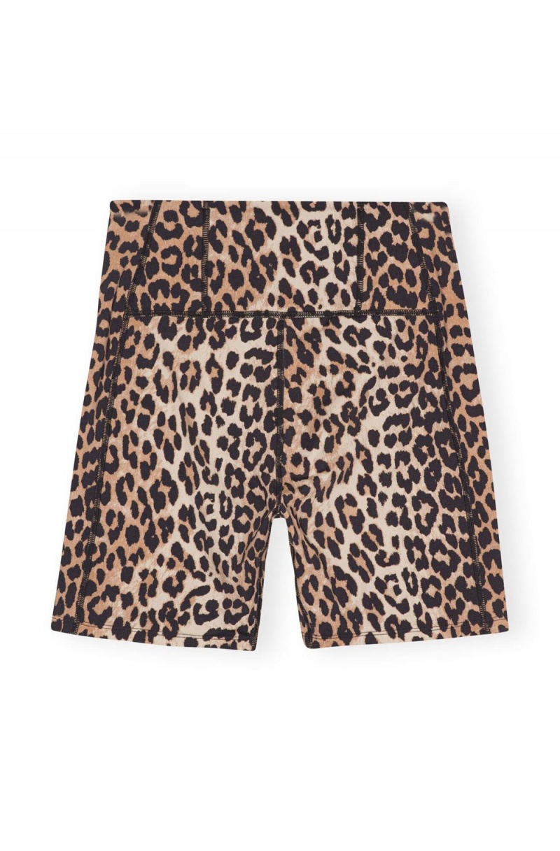 Leopard Women's Ganni Active Ultra High Waist Shorts | 29CHOIFNK