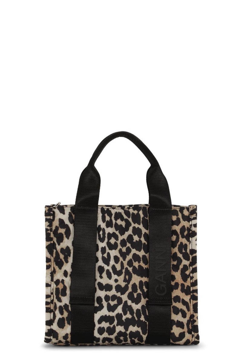 Leopard Women\'s Ganni Small Tech Tote Bag | 34TDBIRVL