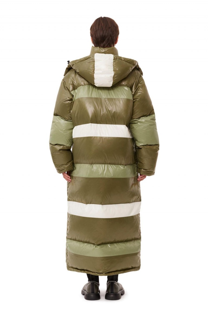 Olive Women's Ganni 66°North Askja Down SE Coat | 13VUWYRFT