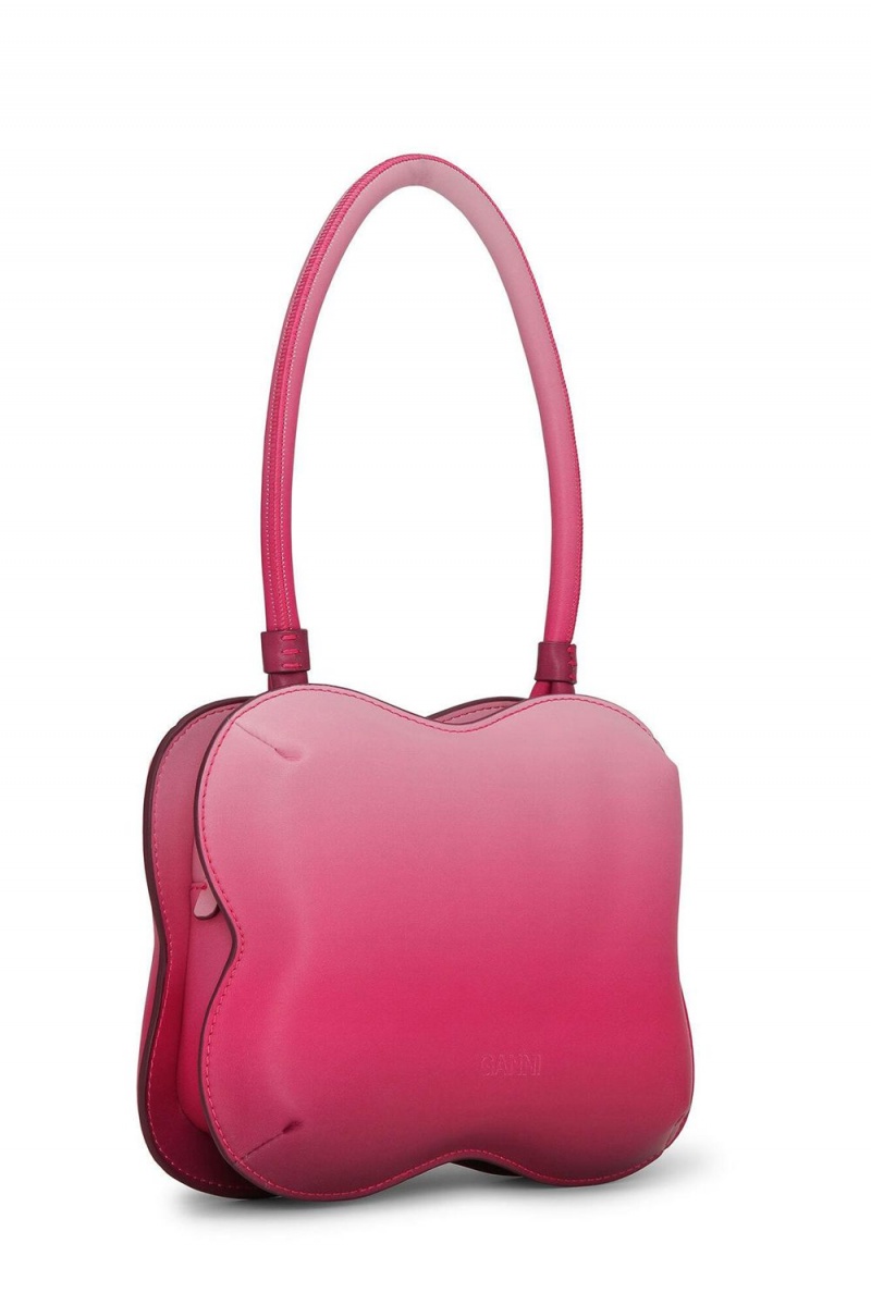 Pink Women's Ganni Gradient Butterfly Top Handle Bag | 03TPDUSWL