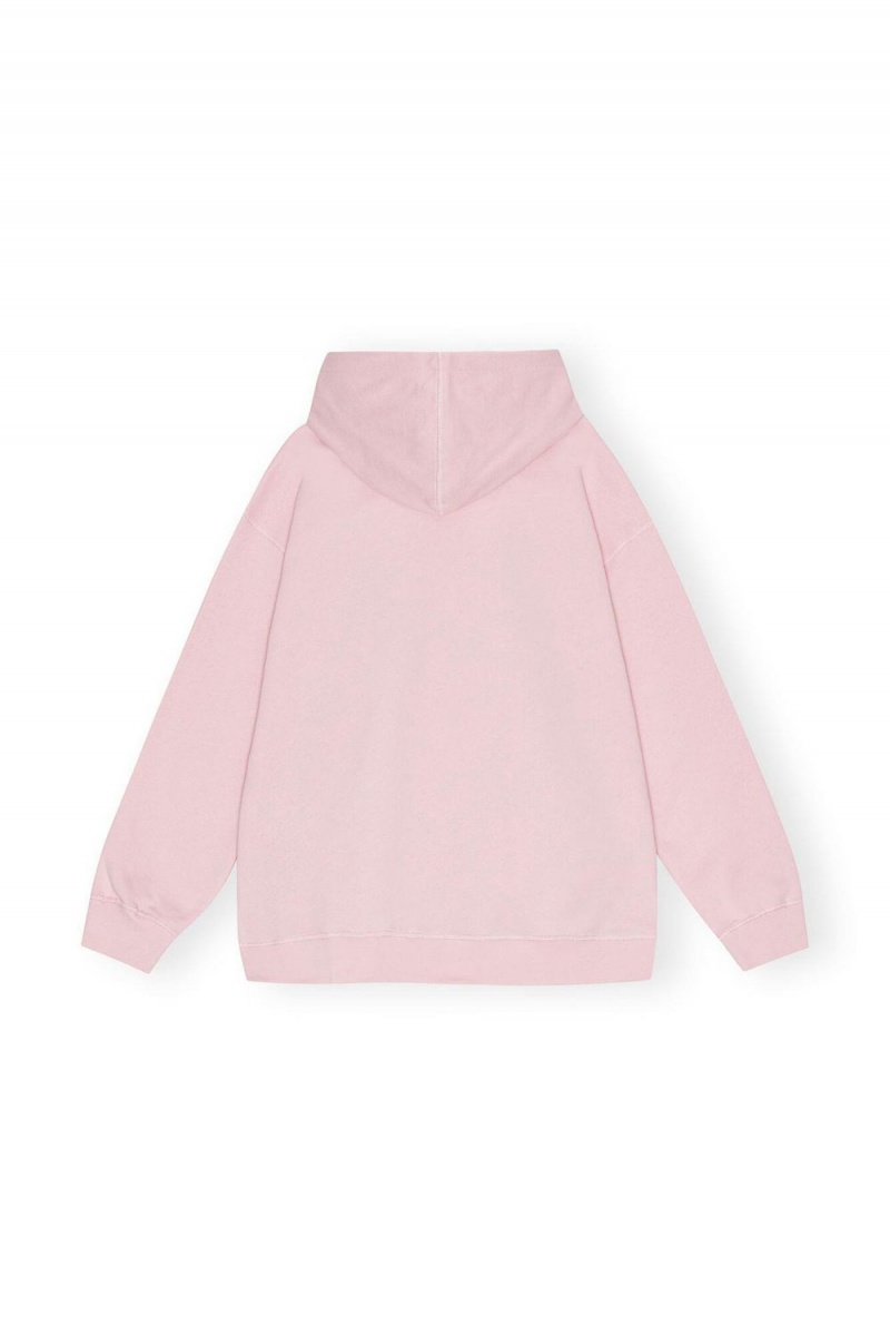 Pink Women's Ganni Isoli Oversized Hoodie Cardigan | 19PRYWZXG