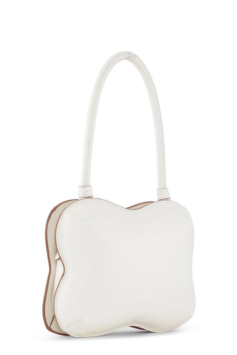 White Women's Ganni Butterfly Top Handle Bag | 26DOQJBTZ