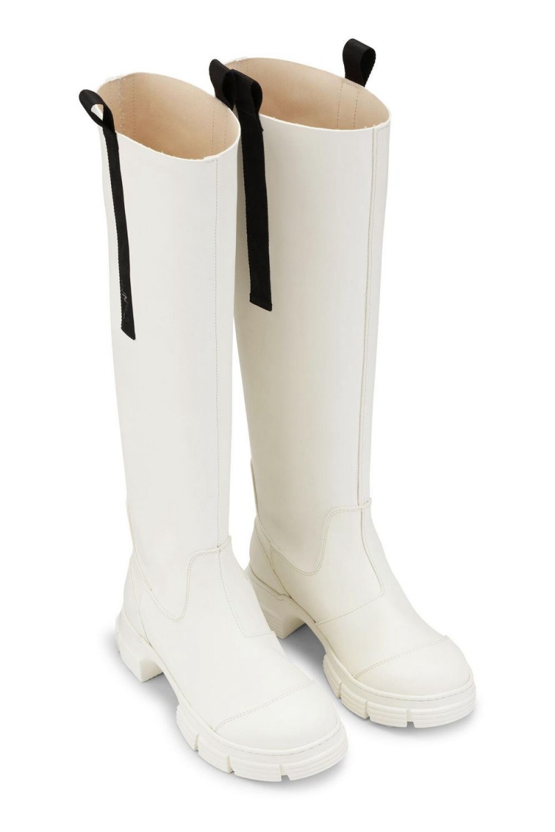 White Women's Ganni Country Boots | 86IRVMBPG