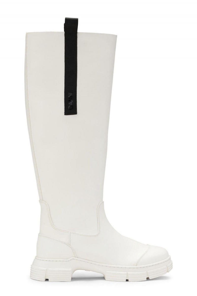 White Women\'s Ganni Country Boots | 86IRVMBPG