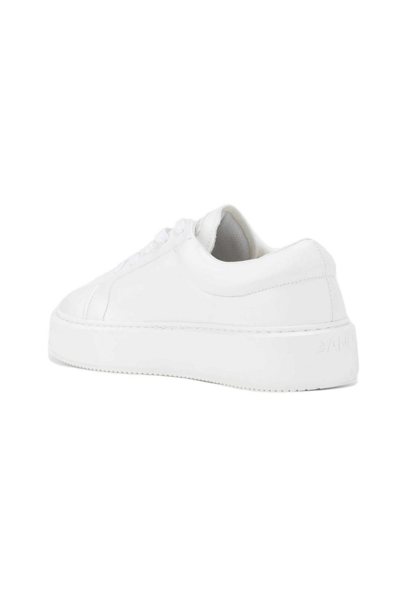 White Women's Ganni Sport Mix Sneakers | 73HNFIPUG