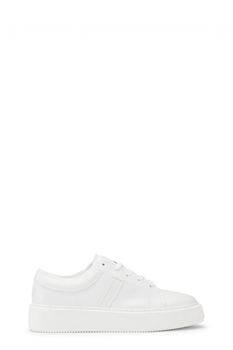 White Women\'s Ganni Sport Mix Sneakers | 73HNFIPUG